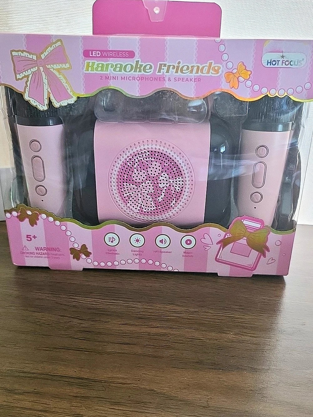 Hot Focus Karaoke Friends Kids Karaoke Microphone & Speaker Set NWT